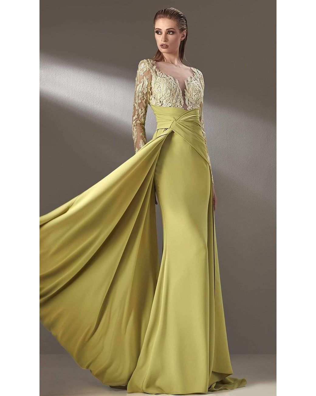 Mnm Couture Lace K3893 Long Sleeves 