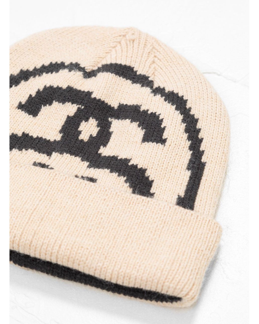 Stussy Big Link Cuff Beanie Natural for Men | Lyst