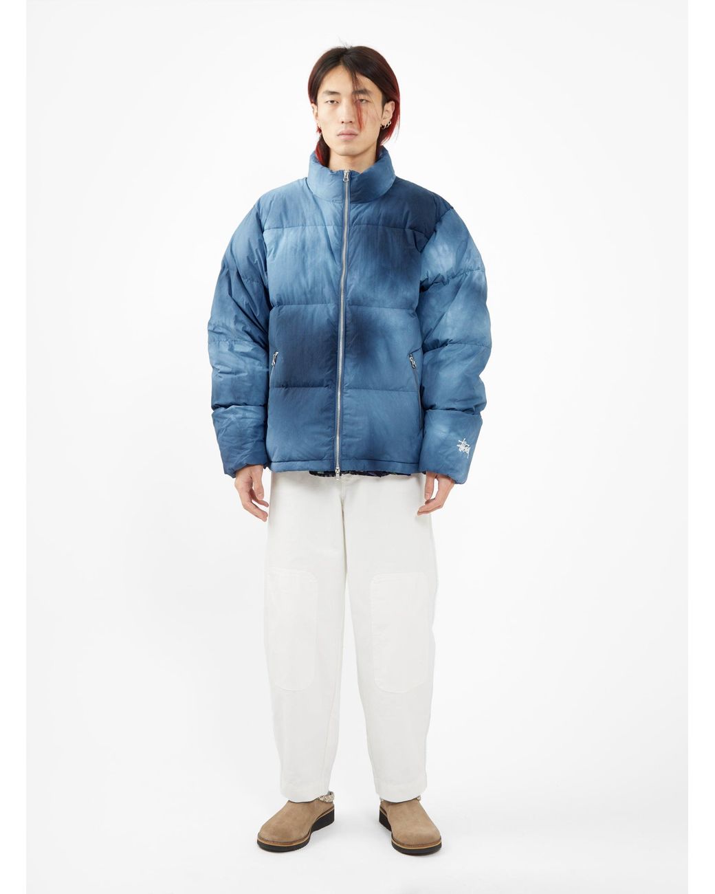 Stussy Recycled Nylon Down Puffer Jacket Navy in Blue for Men | Lyst