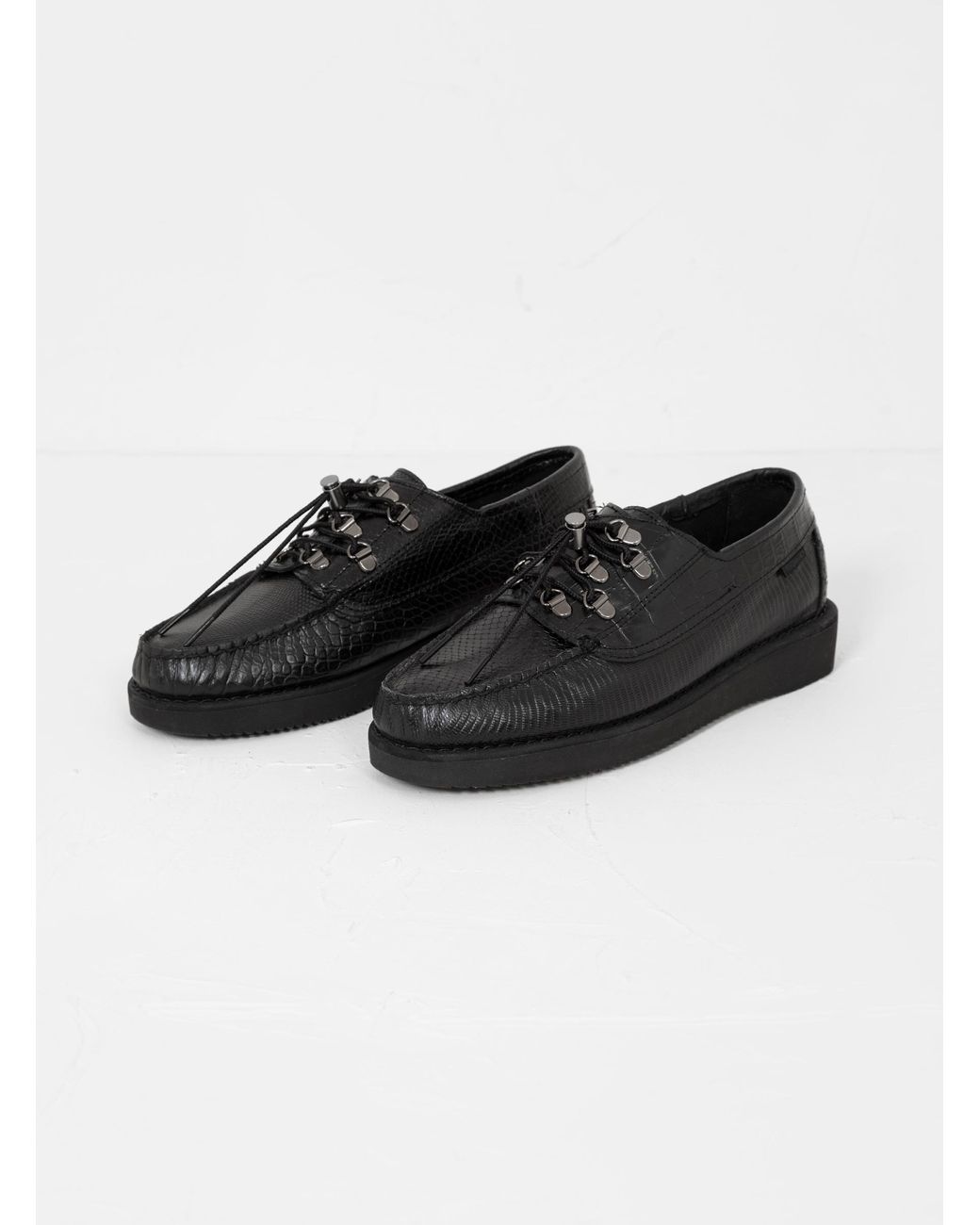 Sebago X Engineered Garments Overlap Exotic Shoes Black for Men | Lyst