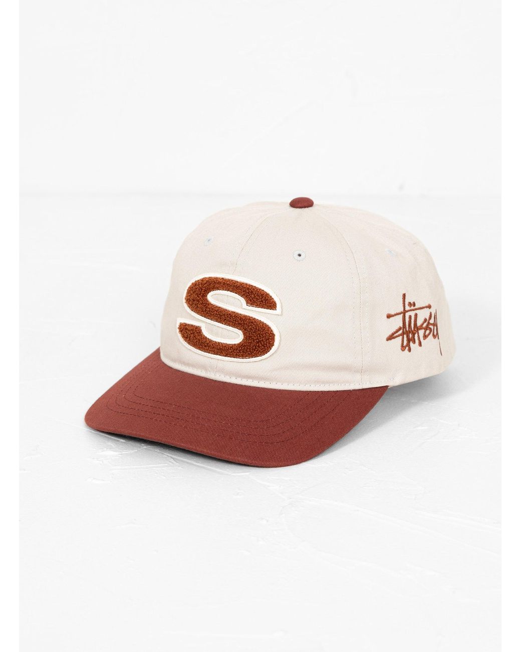 Stussy Chenille Low Pro Cap Smoke & Brown in Pink for Men | Lyst