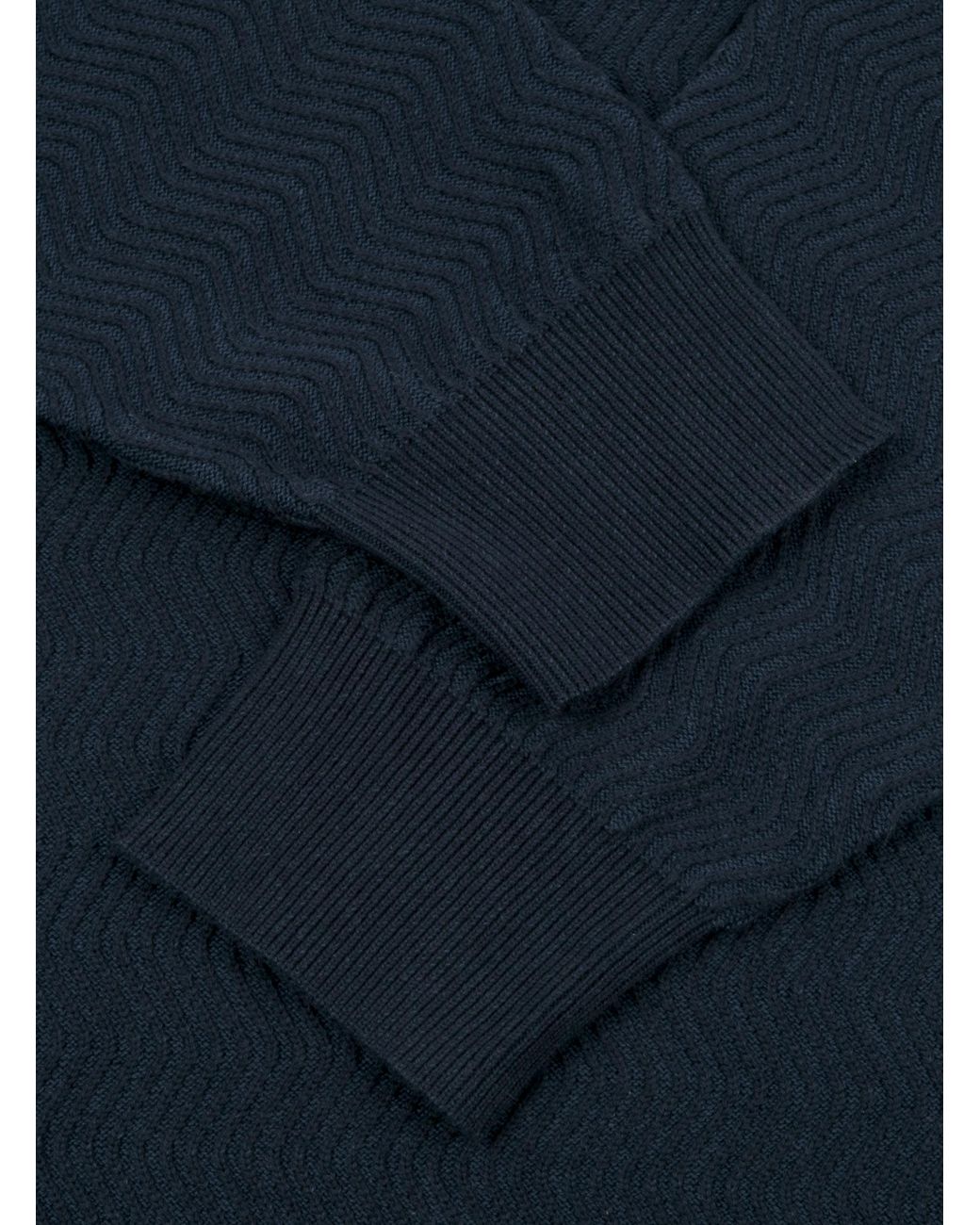 Dime Wave Cable Knit Sweater Navy in Blue for Men | Lyst