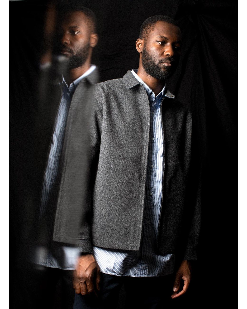 Nanamica Wool Gore-tex Jacket Mix Grey in Gray for Men | Lyst