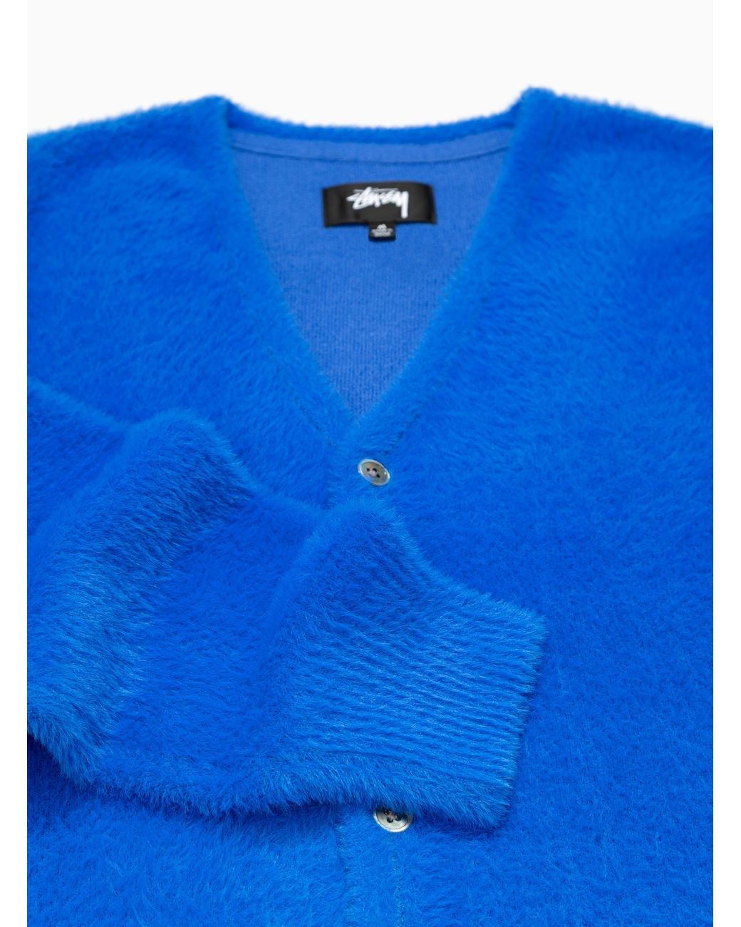 Stussy Shaggy Cardigan in Blue for Men | Lyst