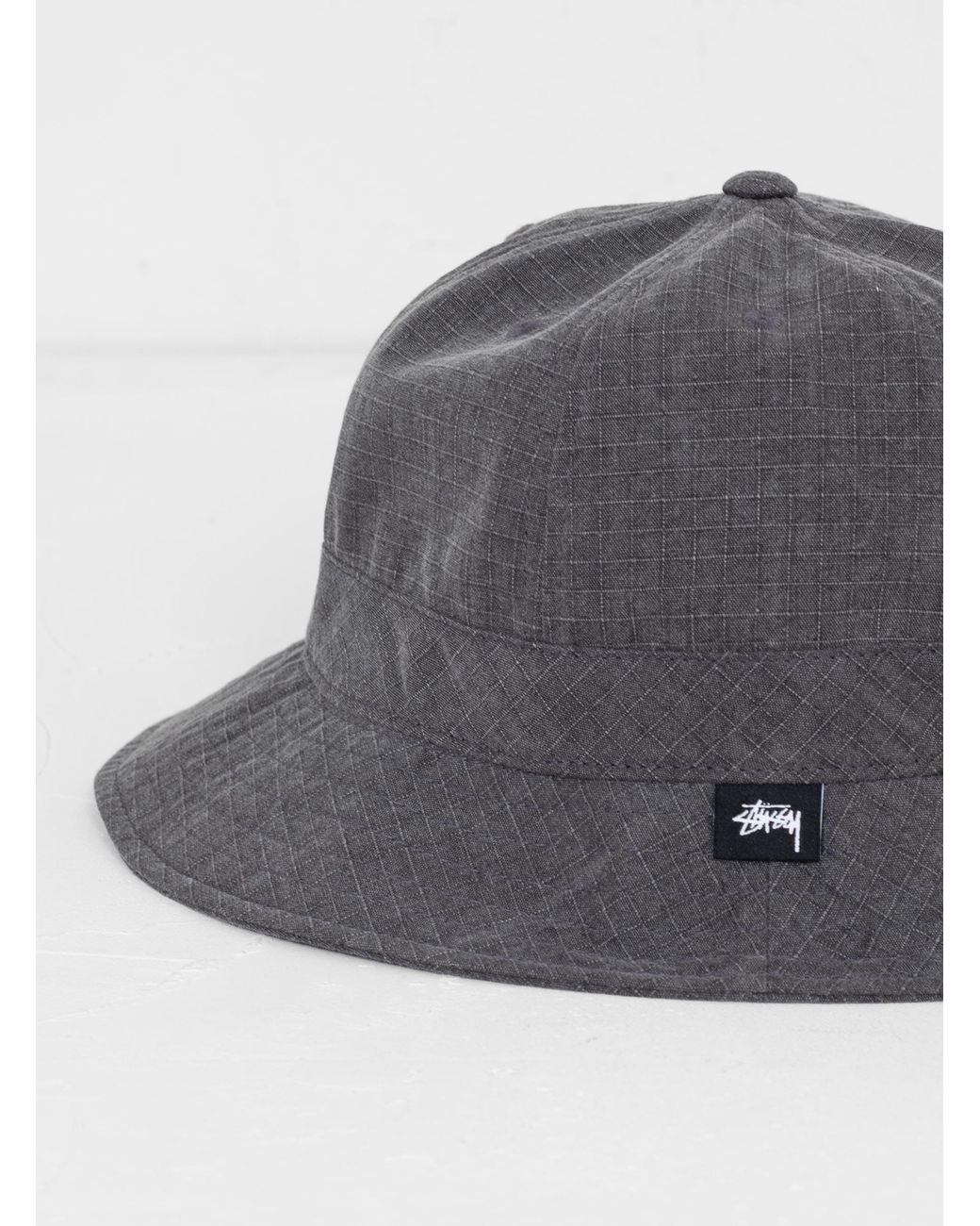 Washed Ripstop Bell Bucket Hat Black 