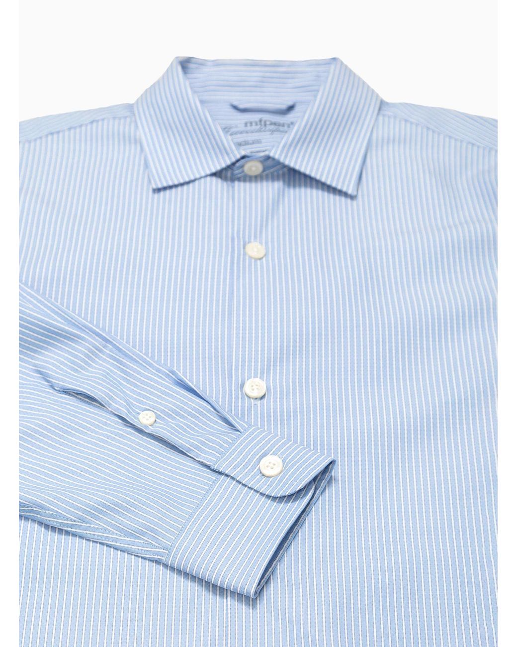 mfpen Generous Shirt Light Blue Office Stripe for Men | Lyst