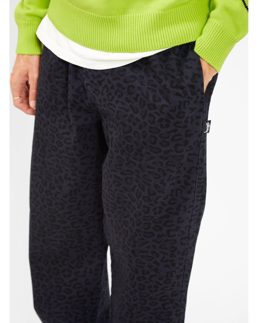 Stussy Leopard Beach Trousers Ink Blue for Men | Lyst