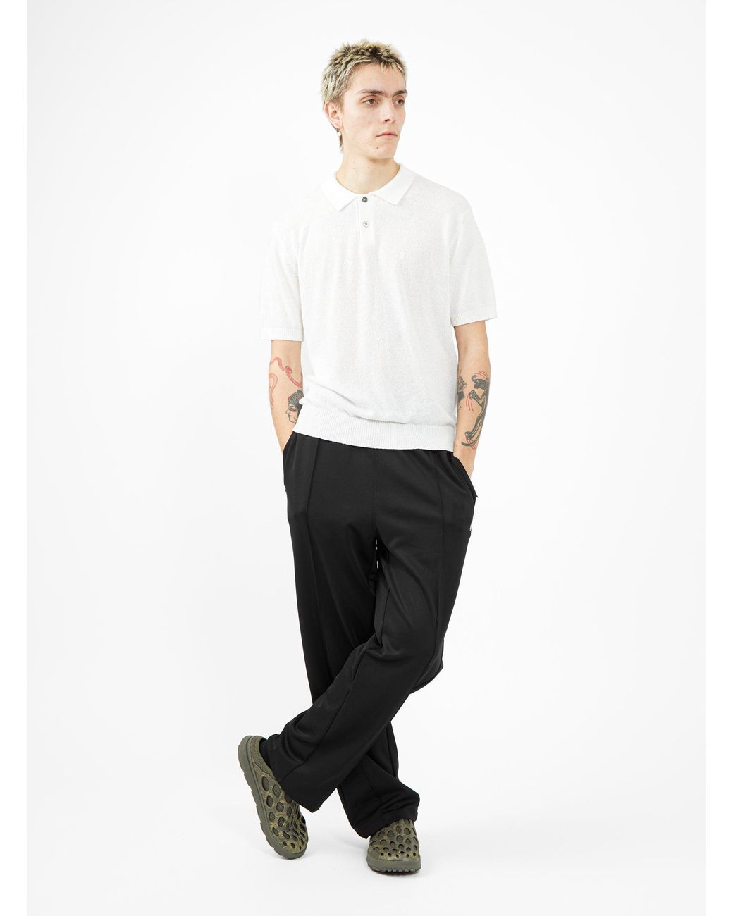 Stussy Textured Short Sleeve Polo Sweater Bone White for Men | Lyst