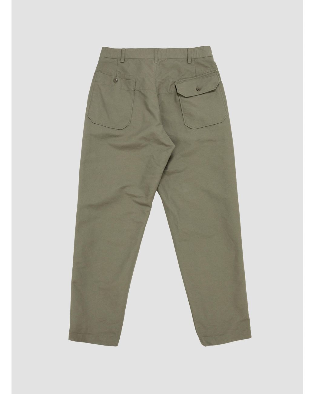 Engineered Garments Men's Green Carlyle Pant Cotton Double Cloth