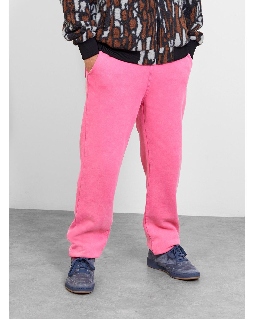 Stussy Stock Fleece Pant Hot Pink for Men | Lyst