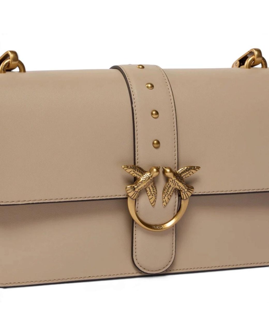 Pinko Natural Umhängetasche Mit Borchie