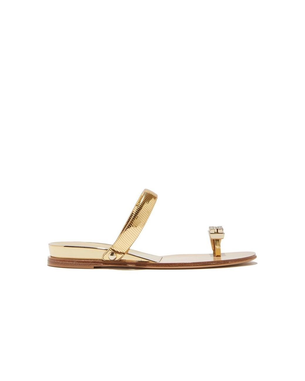 Casadei Leather Sandals Soraya C Chain in Gold (Metallic) | Lyst