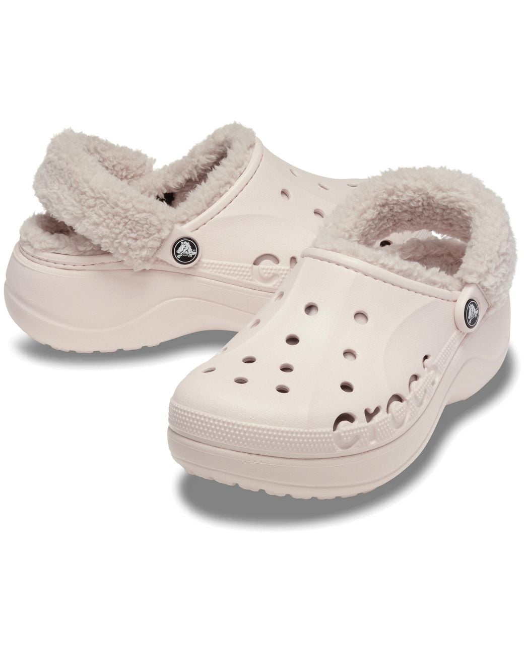 CROCSTM Black Baya Platform Fuzz Strap Lined