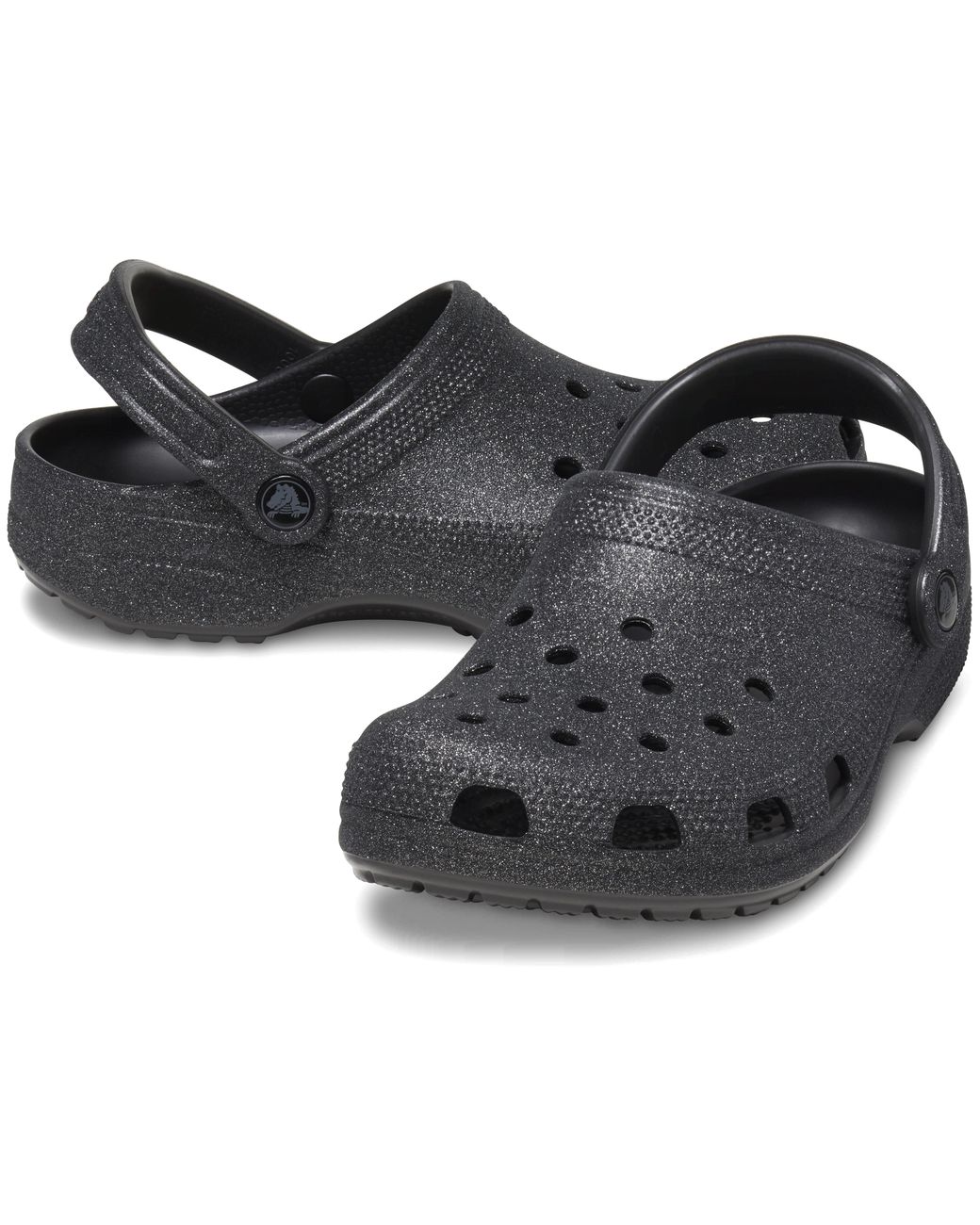 CROCSTM Black Classic Glitter Clog