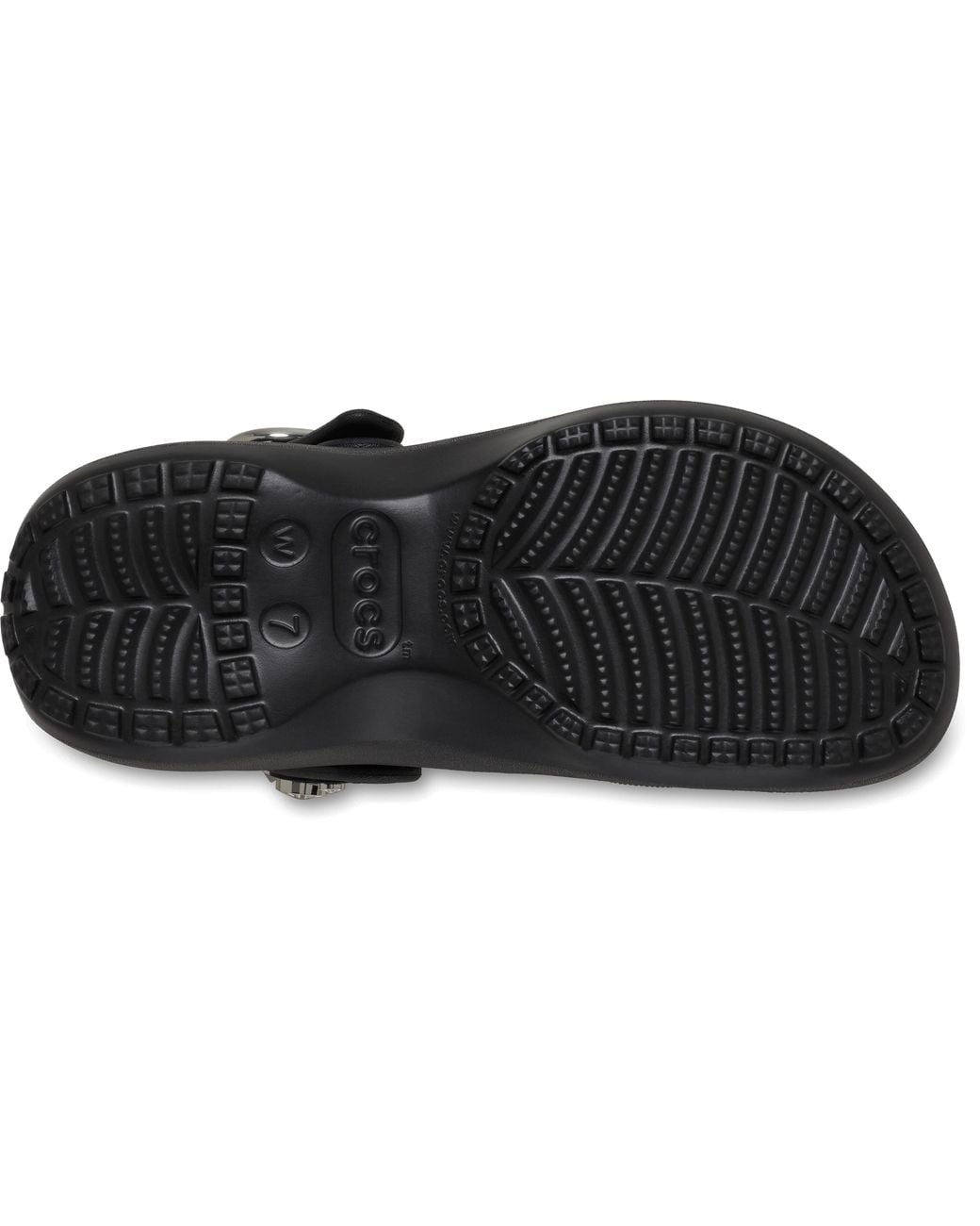 CROCSTM Black Classic Platform Studded Buckle