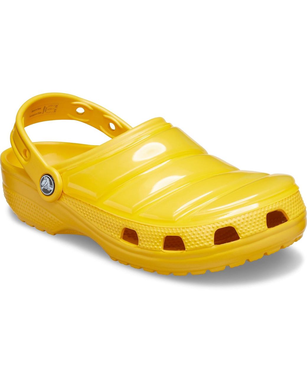 crocs puff boots yellow