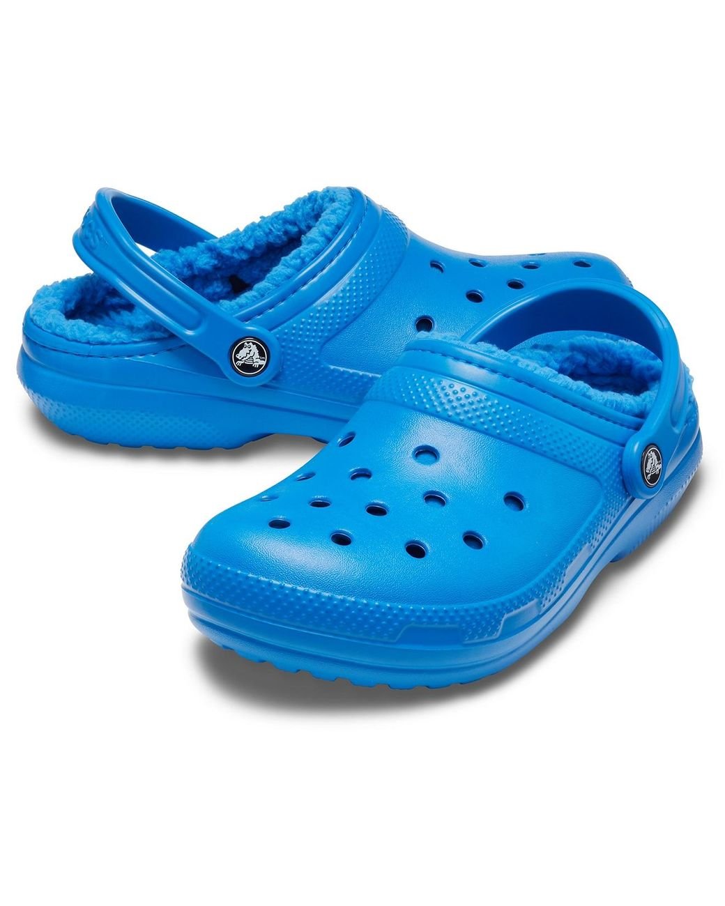 Crocs™ Bright Cobalt / Bright Cobalt Classic Lined Clog in Blue | Lyst