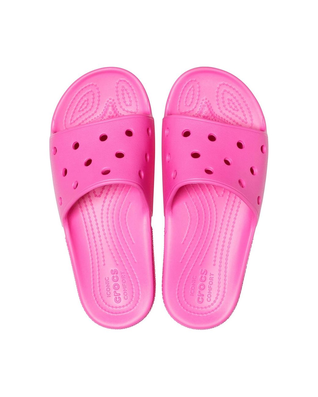 pink croc slides
