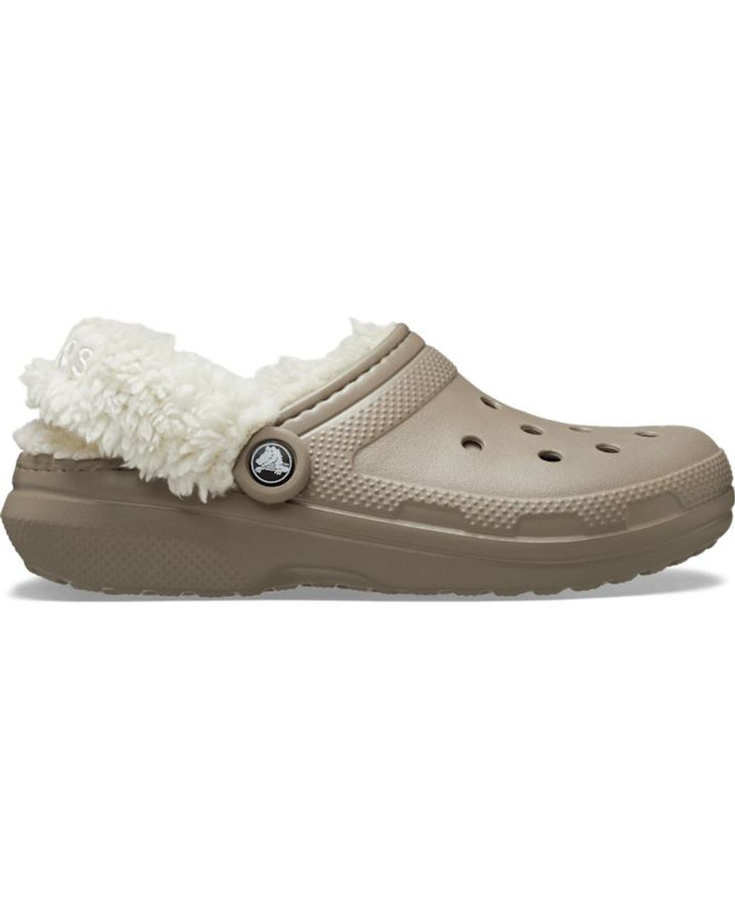 Tan crocs with fur deals