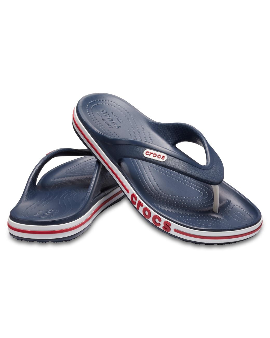 CROCSTM Black Bayaband Flip; Pepper