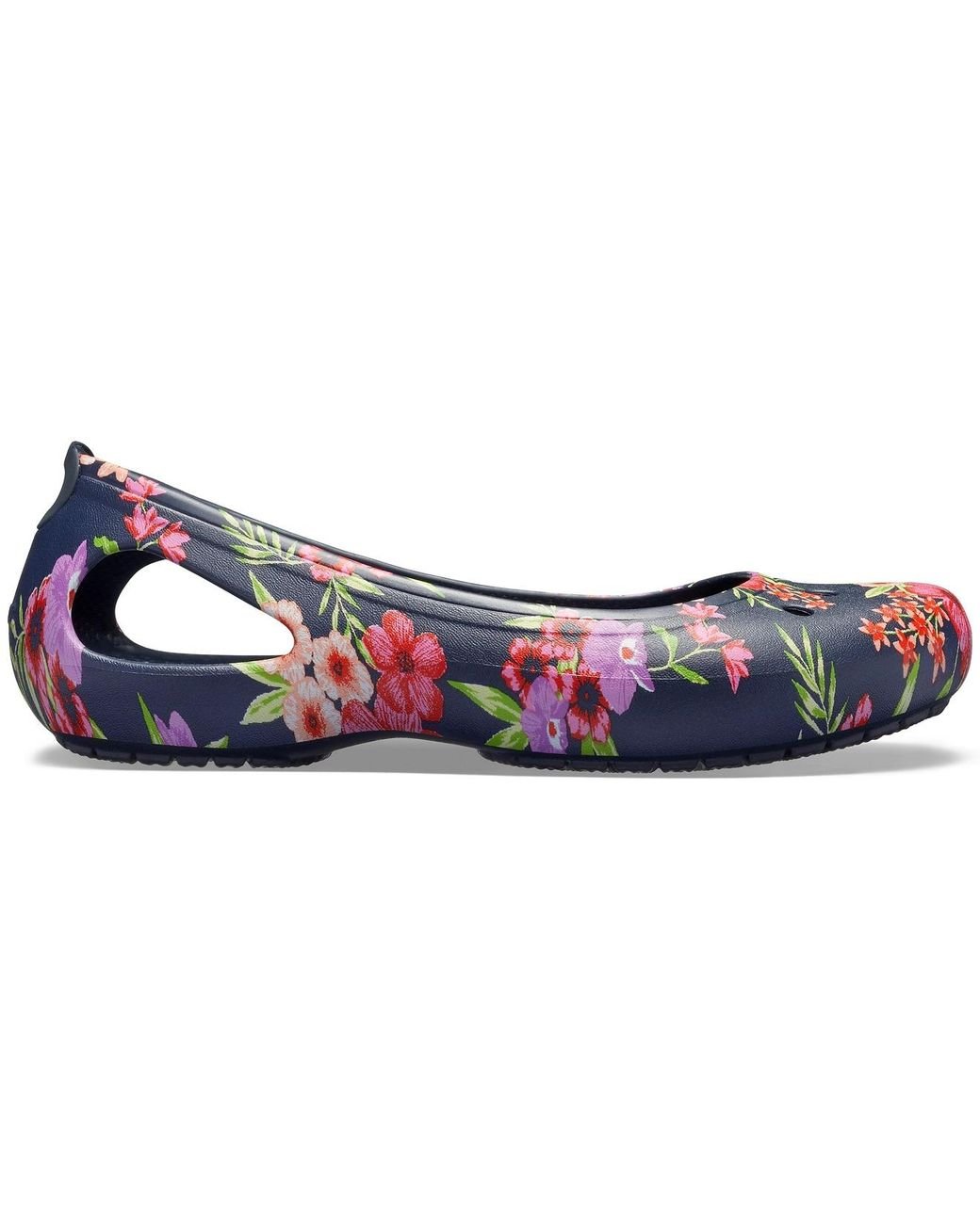 Crocs Tropical Floral navy Women s Kadee Printed Flat in Blue Lyst