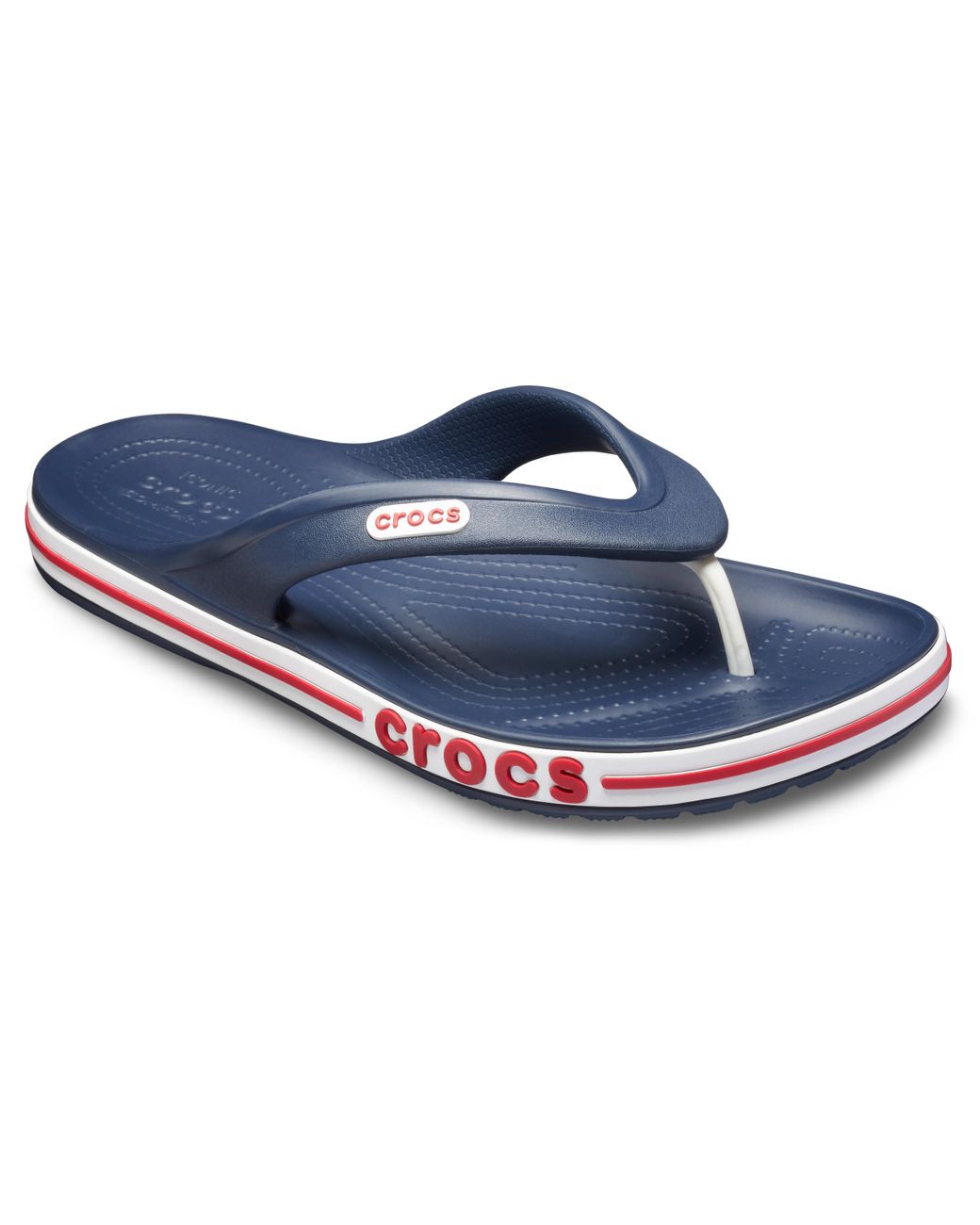 CROCSTM Black Bayaband Flip; Pepper