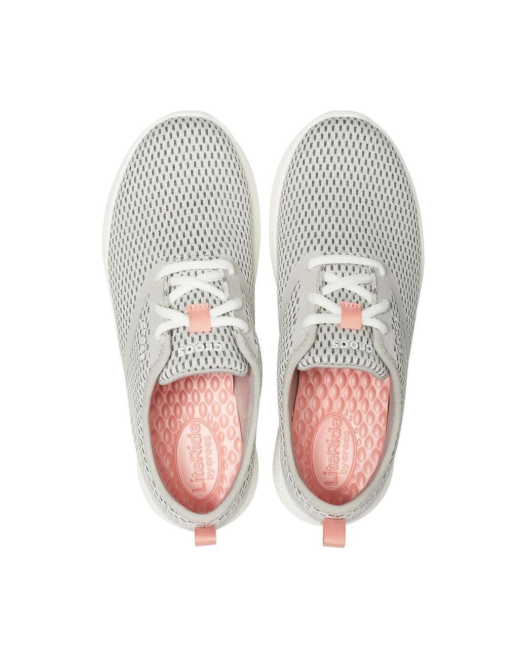 Crocs™ Literide Mesh Lace-up Sneaker in White | Lyst