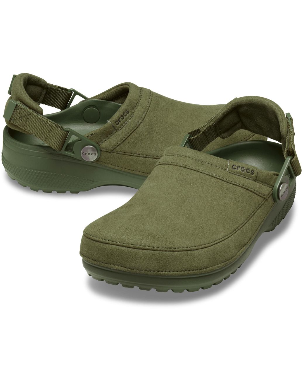Crocs™ Classic Crafted Vegan Suede in Green | Lyst