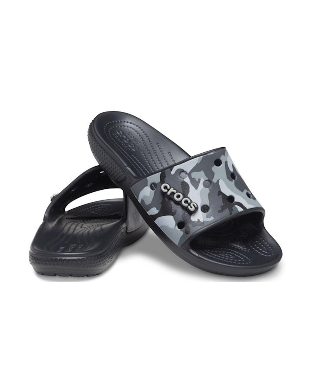 Crocs™ Classic Printed Camo Slide in Black | Lyst