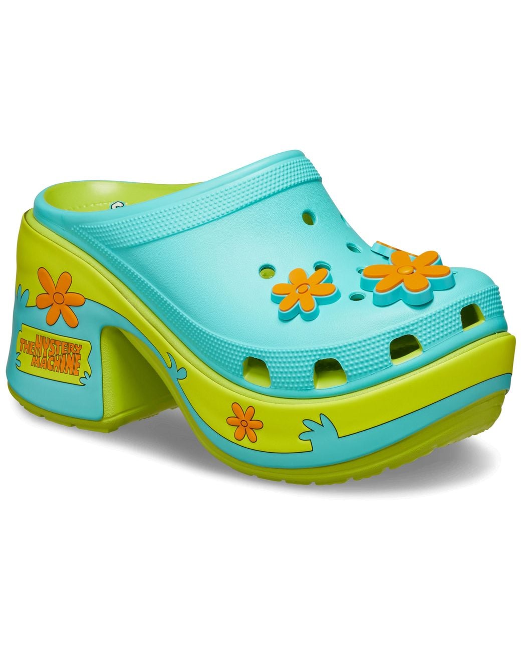 CROCSTM Black Scooby-Doo! Siren Clog; Lime Punch