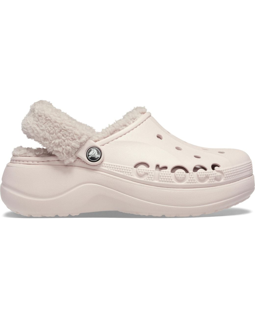 CROCSTM Black Baya Platform Fuzz Strap Lined