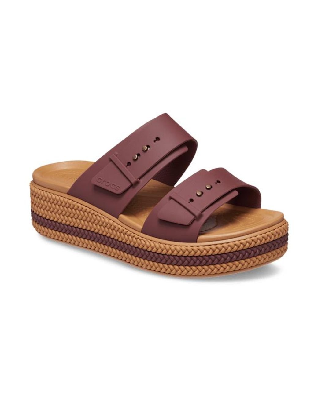 Crocs™ Brooklyn Woven Buckle; Dark Clay in Black | Lyst