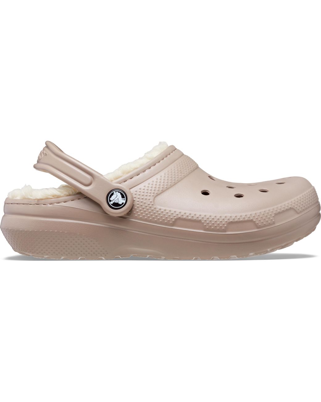 CROCSTM Black Classic Lined Clog; Mushroom Bone
