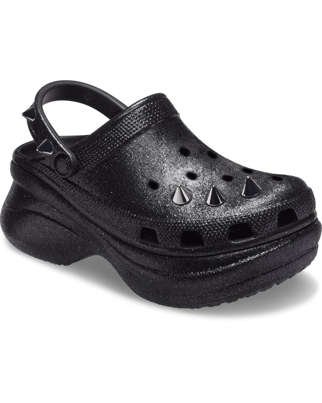 Crocs Classic Bae Glitter Stud Clog in Black Lyst