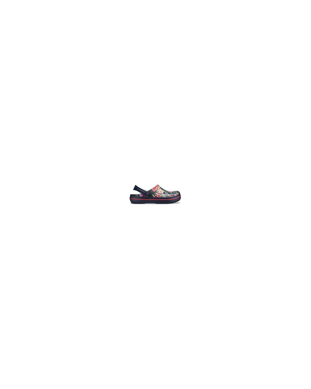 Tropical floral navy crocs outlet