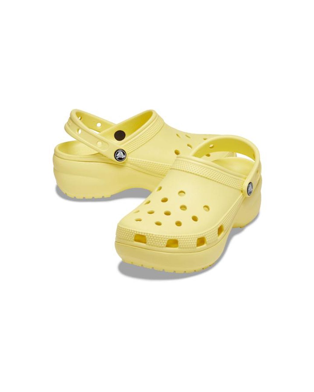 yellow platform clogs