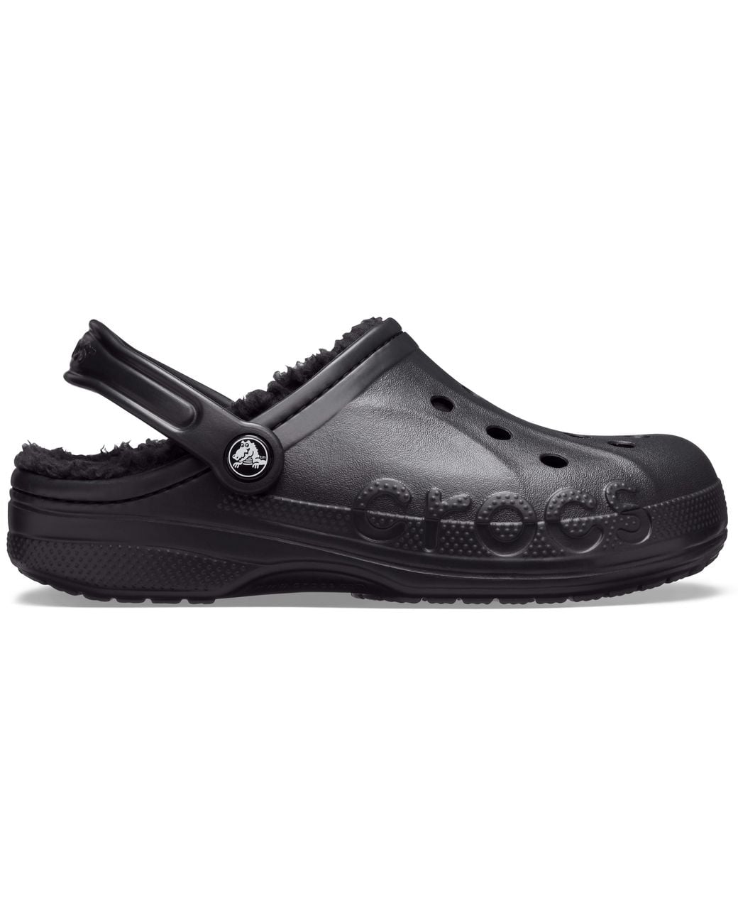 CROCSTM Black Classic Lined Clogs for men