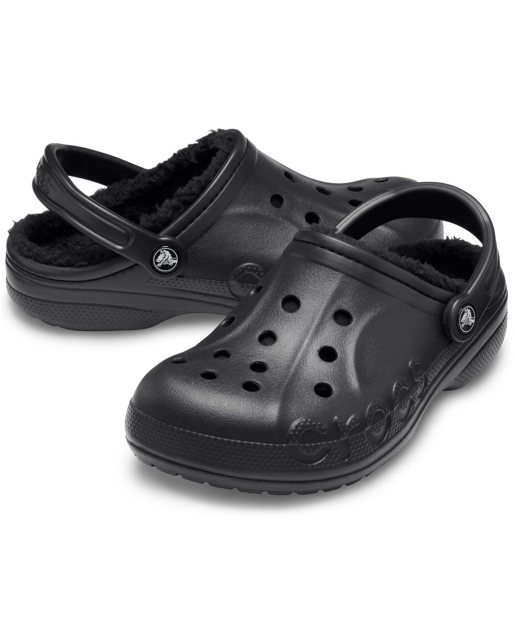 CROCSTM Black Classic Lined Clogs for men