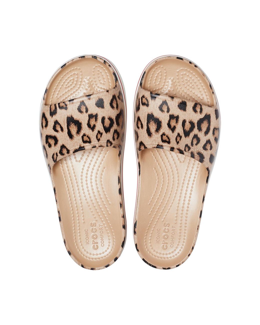 Leopard croc slides clearance
