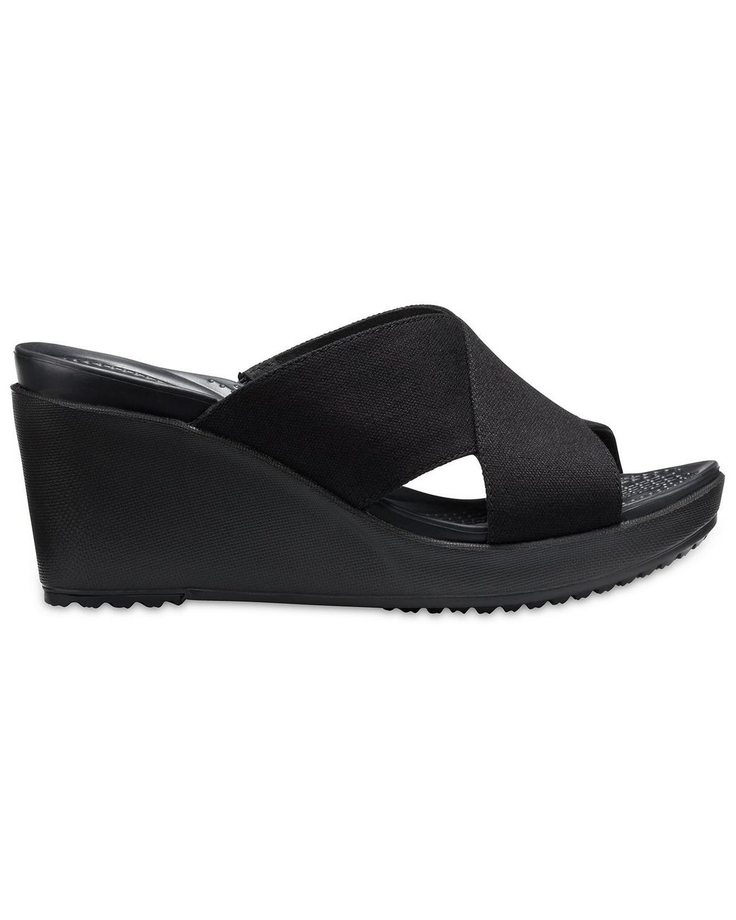 Crocs™ Leigh Ii Xstrap Wedge W Clogs in Black | Lyst