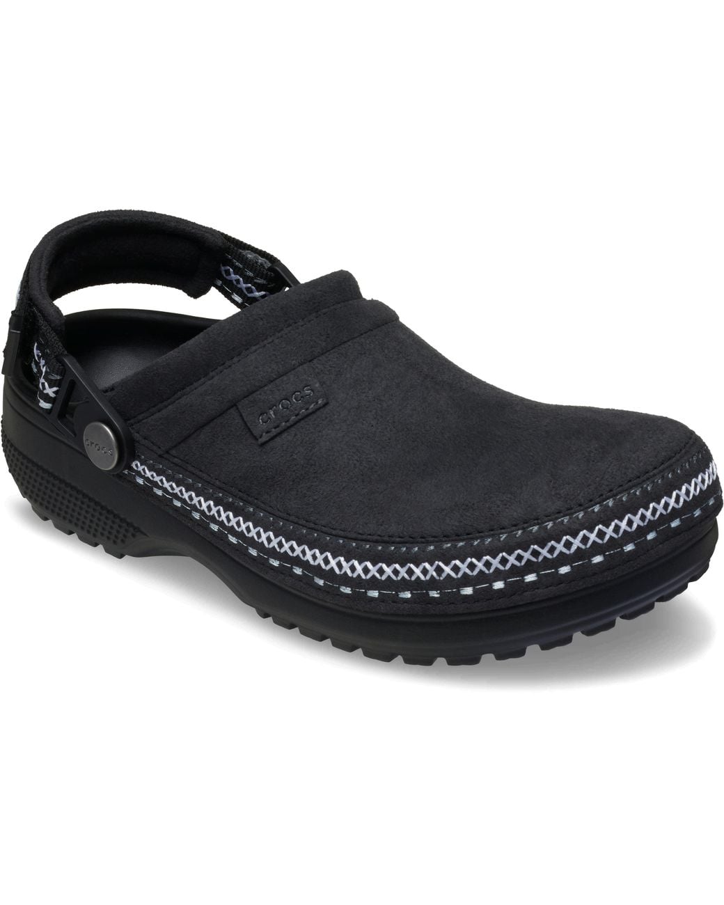 CROCSTM Black Crafted Vegan Suede Stitch