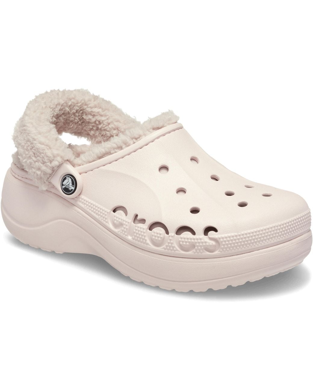 CROCSTM Black Baya Platform Fuzz Strap Lined