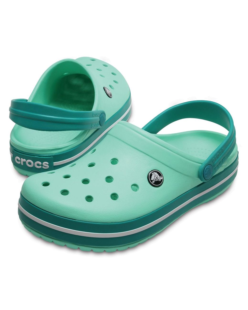 Crocs™ New Mint/tropical Teal Crocband Clog in Green | Lyst
