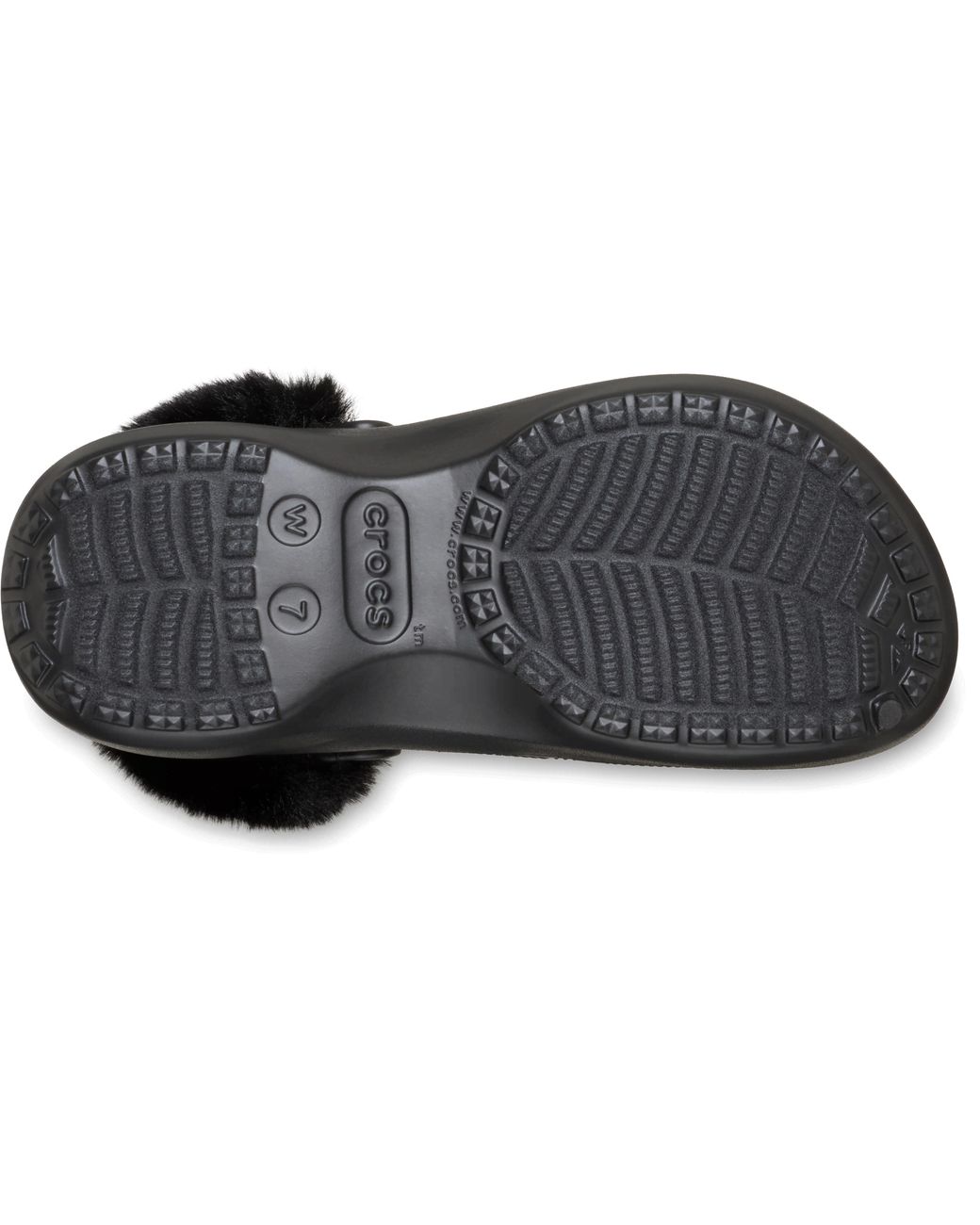 CROCSTM Black Classic Platform Fuzz Lined