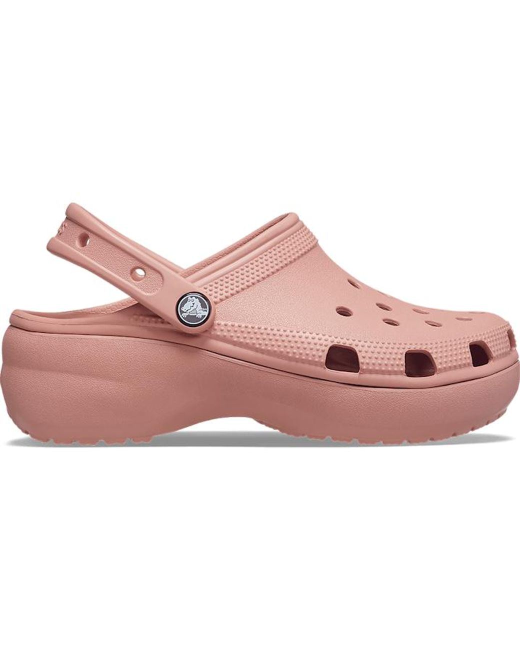 platform crocs pink