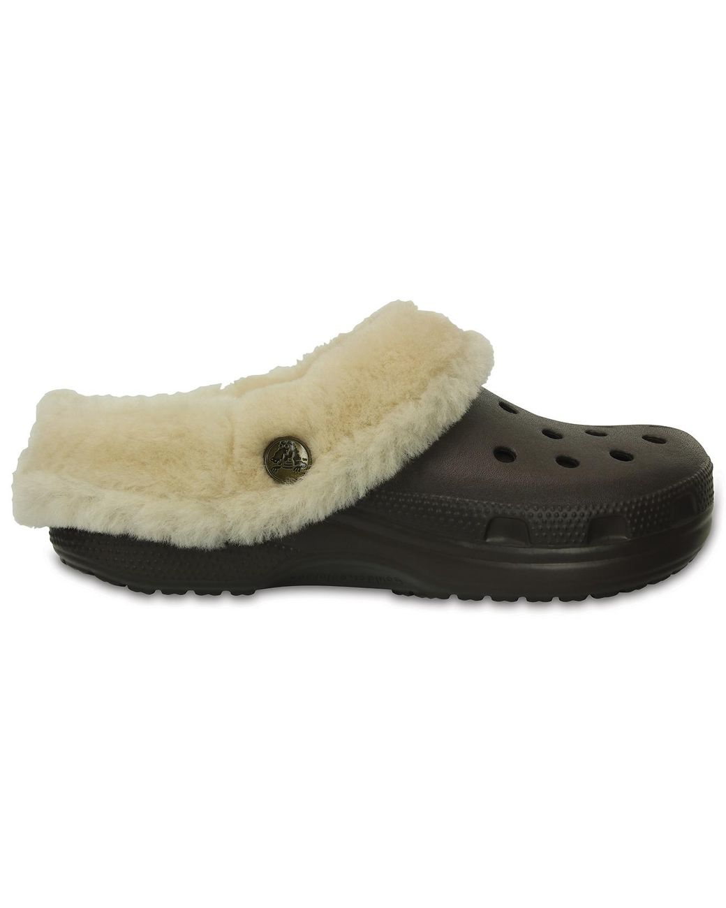 koks notifikation er der Crocs™ Espresso Classic Mammoth Luxe Lined Clog in Brown | Lyst