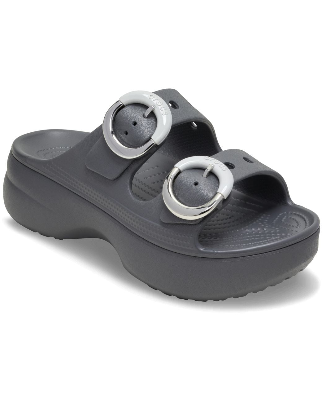 CROCSTM Black Saturday Platform Dipped Buckle Sandal
