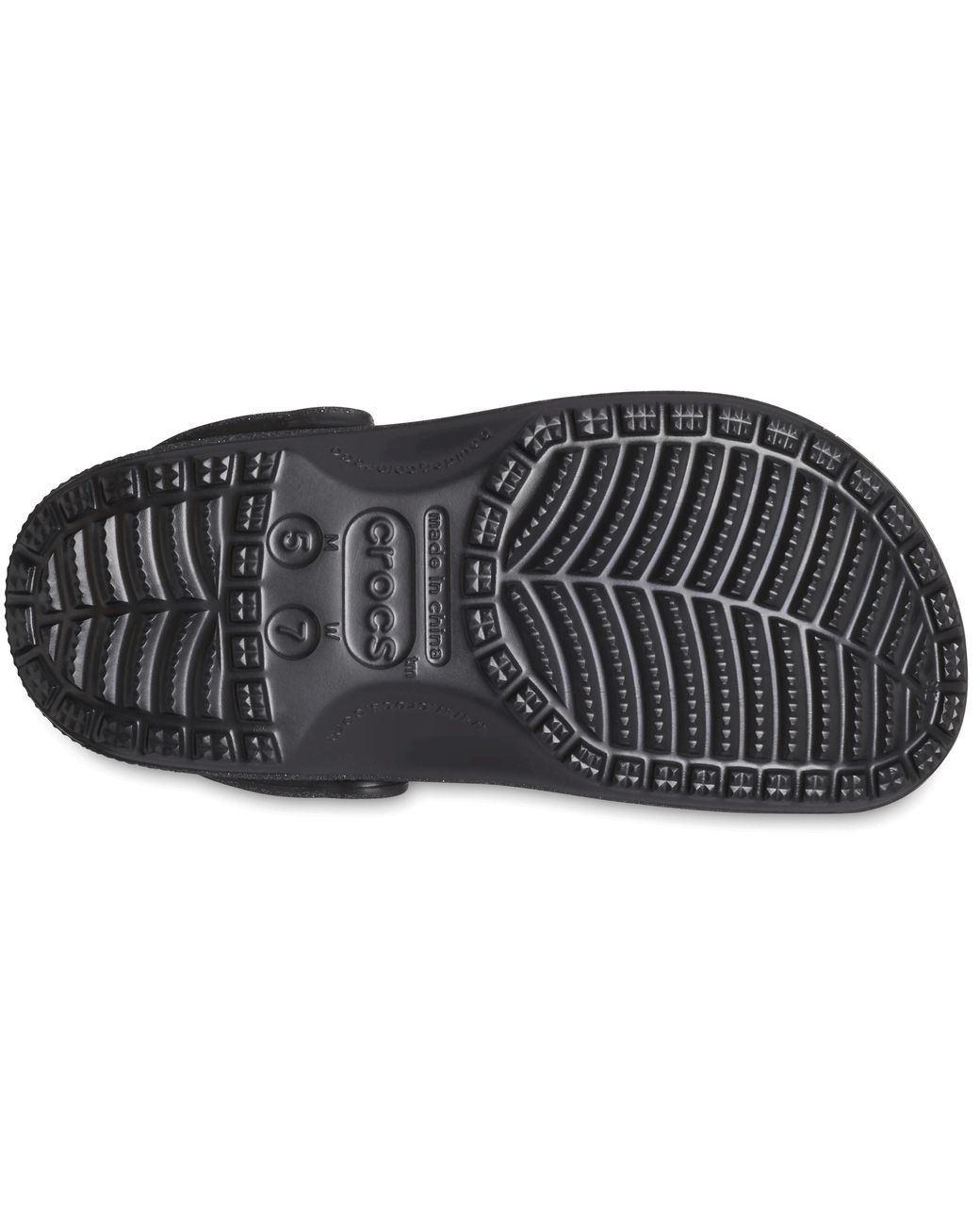 CROCSTM Black Classic Glitter Clog