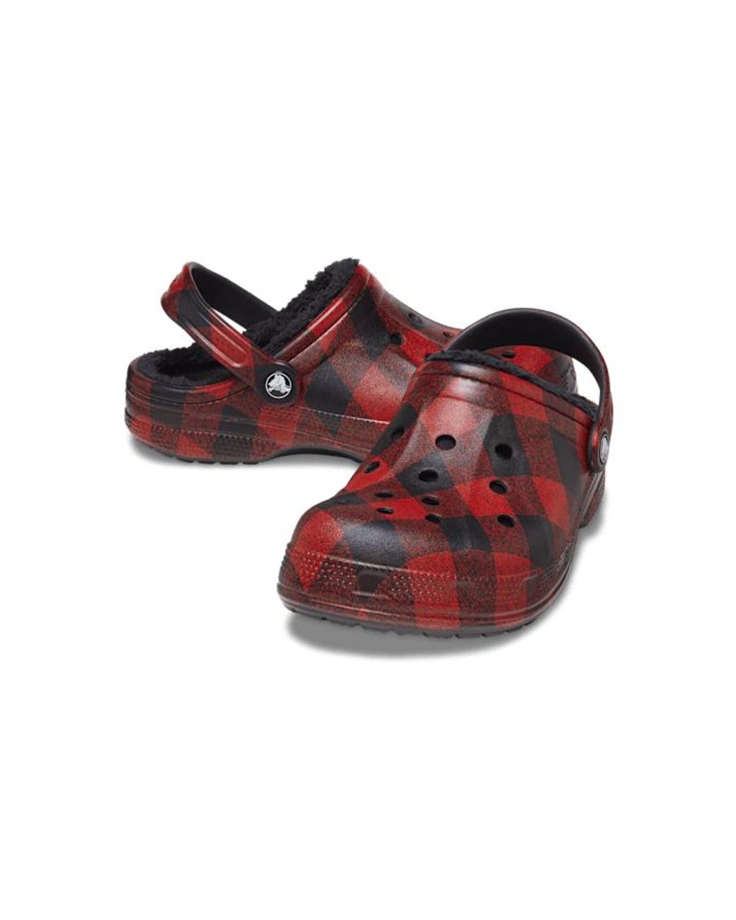 Red plaid crocs hot sale