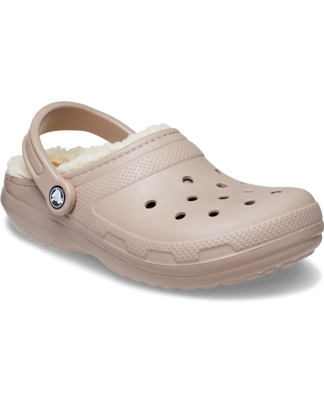 CROCSTM Black Classic Lined Clog; Mushroom Bone